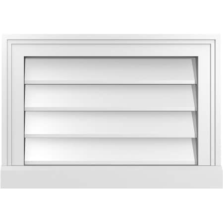 Ekena Millwork Vertical Surface Mount PVC Gable Vent w/ 2"W x 2"H , Brickmould Sill Frame, 20"W x 14"H GVPVE20X1403SN